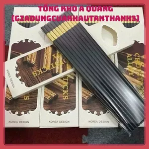 Bộ 10 Đôi Đũa Mạ Vàng Hàn Quốc – Đũa Hợp Kim Chống Mốc, Chịu Nhiệt Tốt, Sang Trọng Cho Bữa Ăn Gia Đình