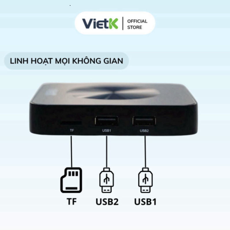 VietK VBox 8K - Android TV Box Đỉnh Cao: Chip GPU 8K, Android 12