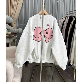 Áo nỉ Sweater NƠ form Boxy unisex cho cả nam và nữ, Chất vải dày, Tay dài lý tưởng cho mùa thu đông.