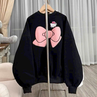 Áo nỉ Sweater NƠ form Boxy unisex cho cả nam và nữ, Chất vải dày, Tay dài lý tưởng cho mùa thu đông.
