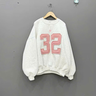 Áo Sweater Nữ Của HoodieX phong cách boxy, in số 32&59, chất liệu nỉ bông dày cao cấp, Trendy