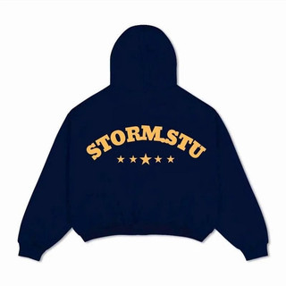 Áo Khoác Nỉ- Hoodie Zip Thời Thượng Boxy In Nổi Chữ STORMSTU Chất Liệu Cao Cấp Unisex, Trendy