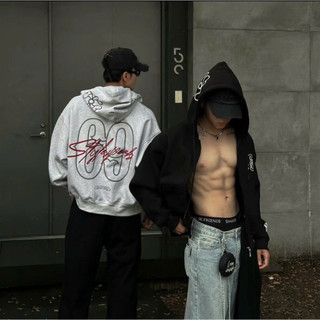 Hot Trendy- Áo Hoodie Zip có dây kéo nỉ bông 69 Sty Speaks - Kiểu dáng boxy rộng cho mùa thu đông