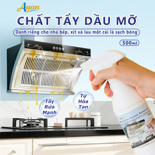 Tẩy dầu mỡ nhà bếp 500ml Chất tẩy dầu mỡ chai lau bếp đa năng tẩy xoong nồi hút mùi bếp gas 】