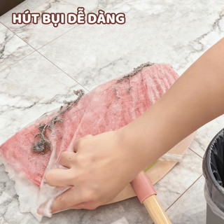 Set 100 Bọc Chổi Tĩnh Điện Dùng 1 Lần Màng Bọc Chổi Quét Nhà Hút Tóc Và Bụi Bẩn Dễ Dàng Ngói - LN02