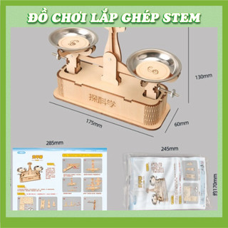 Bộ cân đĩa lớn - Đồ chơi STEM STEAM - Học liệu