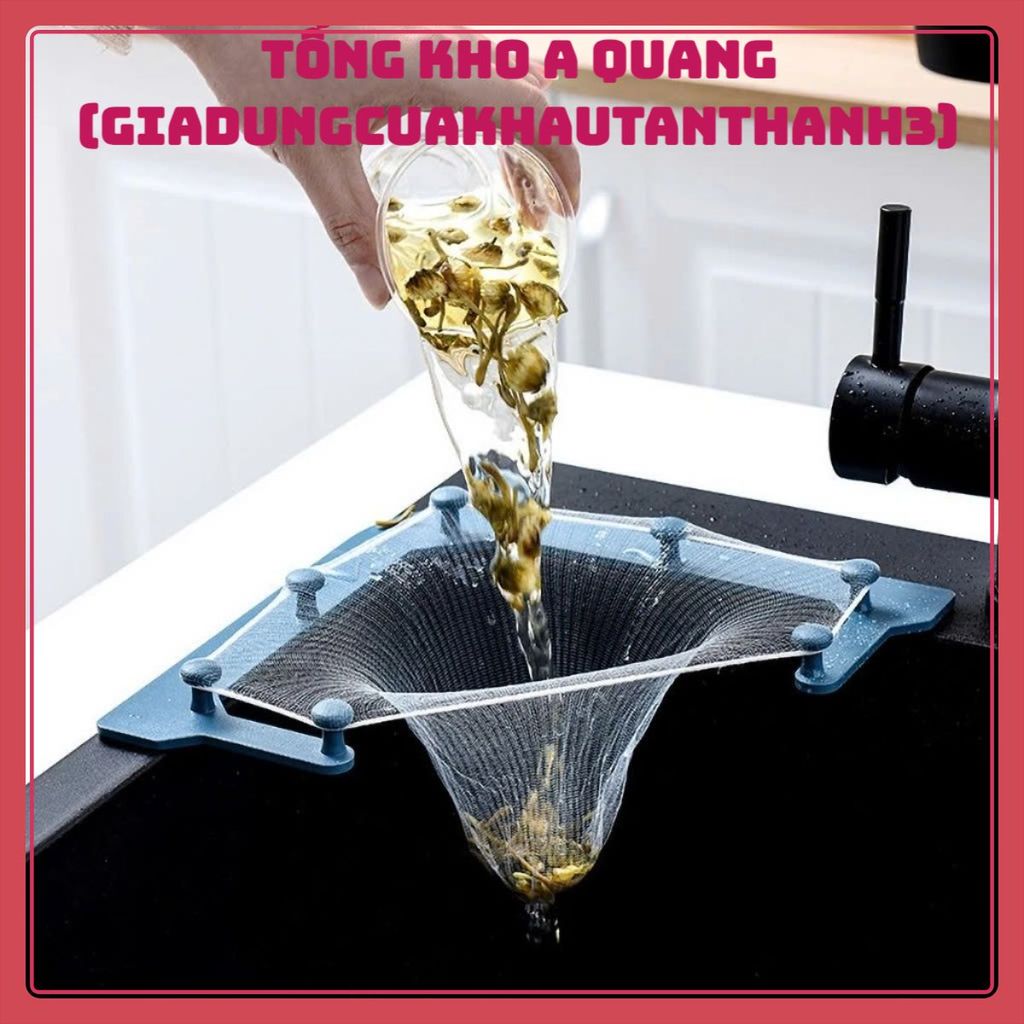 Kệ Lưới Lọc Thức Ăn Thừa – Giá Đỡ Túi Lưới Thoát Nước Bồn Rửa, Tiện Dụng Cho Gia Đình