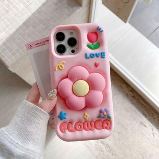 Ốp lưng  Bông Hoa Có Giá Đỡ tiện lợi cho 7plus/8plus/x/xs/xsmax/11/12/13/14/15/16/17/air/pro/plus/promax RABBI SLC