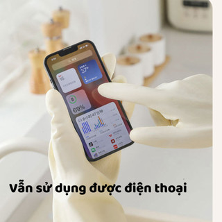 Găng tay rửa bát giữ nhiệt lót lông chống nước, găng tay đa năng có thể dùng điện thoại  GTRB02
