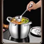 ÂU TRÒN INOX 304 KHÔNG GỈ CÓ NẮP ĐẬY 1.5 LÍT - Thố inox có tay cầm, đựng thực phẩm, đựng dầu mỡ, đa năng nhà bếp