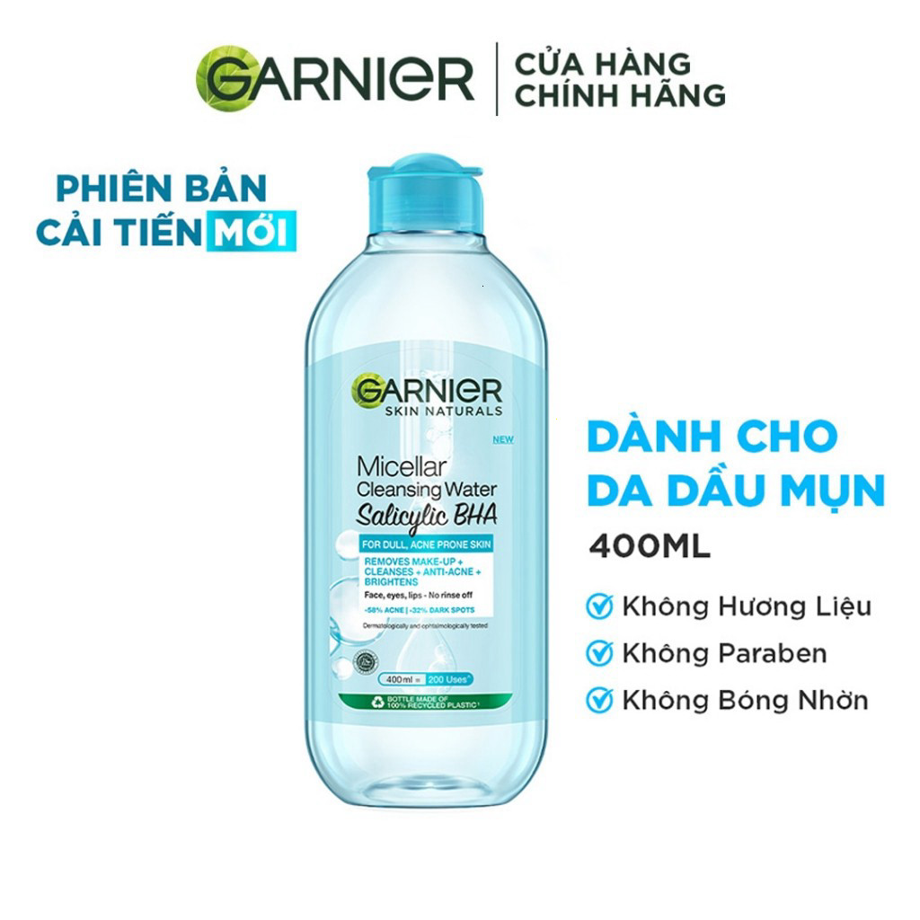 Thiết kế của Tẩy Trang Garnier Salicylic BHA Tiêu Chuẩn