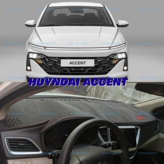 Thảm Taplo Chống Lóa Accent 2010-2025: Da Carbon Bền Bỉ; Giảm Phản Chiếu; Lái Xe Thoải Mái.