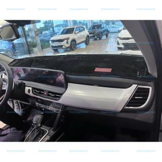 Thảm Taplo Chống Lóa Kia Sonet, Seltos Da Carbon Bền Bỉ Giảm Phản Chiếu Lái Xe.