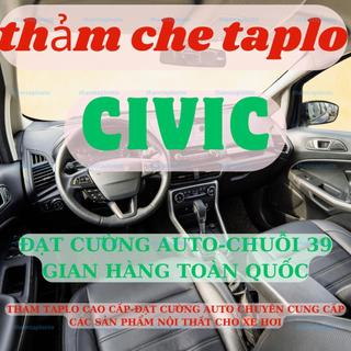 Thảm taplo HONDA CIVIC 3 lớp thảm lót taplo da vân gỗ ô tô nhung lông cừu da vân carbon đẹp
