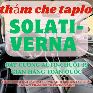 Thảm taplo HUYNDAI SOLATI VERNA 3 lớp thảm lót taplo da vân gỗ ô tô nhung lông cừu da vân carbon đẹp