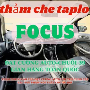 Thảm taplo FORD FOCUS 3 lớp thảm lót taplo da vân gỗ ô tô nhung lông cừu da vân carbon đẹp