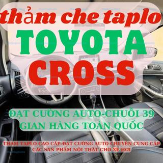 Thảm taplo TOYOTA CROSS 3 lớp thảm lót taplo da vân gỗ ô tô nhung lông cừu da vân carbon đẹp