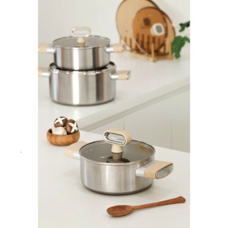 Bộ Nồi Titanium Haatz Set 3 Nồi Chống Dính Cao Cấp, Đáy Từ Dùng Mọi Loại Bếp, Truyền Nhiệt Nhanh Bền Bỉ - Bếp Của Hà
