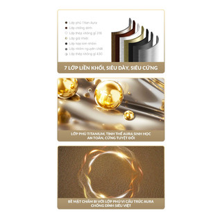 Bộ Nồi Titanium Haatz Set 3 Nồi Chống Dính Cao Cấp, Đáy Từ Dùng Mọi Loại Bếp, Truyền Nhiệt Nhanh Bền Bỉ - Bếp Của Hà