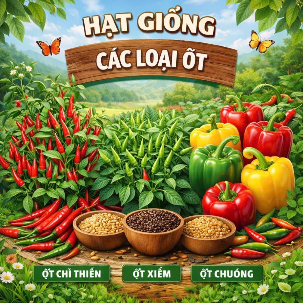 HẠT GIỐNG ỚT F1 CÁC LOẠI – NẢY MẦM TỐT, SAI TRÁI