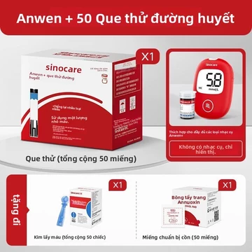 Sannuo ổn định+PLUS Máy đo đường huyết, dụng cụ kiểm tra đường huyết cho bệnh tiểu đường, que thử đường huyết chính hãng