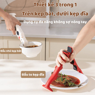 Combo 2 Dụng Cụ Kẹp Gắp Đồ Nóng 3 Trong 1 Chuyên Dụng Nhà Bếp Kẹp Chống Nóng Bỏng Tay Khi Bưng Đồ Ngói - KGDN02