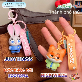 [SẴN]Móc Khóa Đôi Disney Zootopia Judy Nick Cực Kỳ Đáng Yêu Cho Các Cặp Đôi HULI - MK14