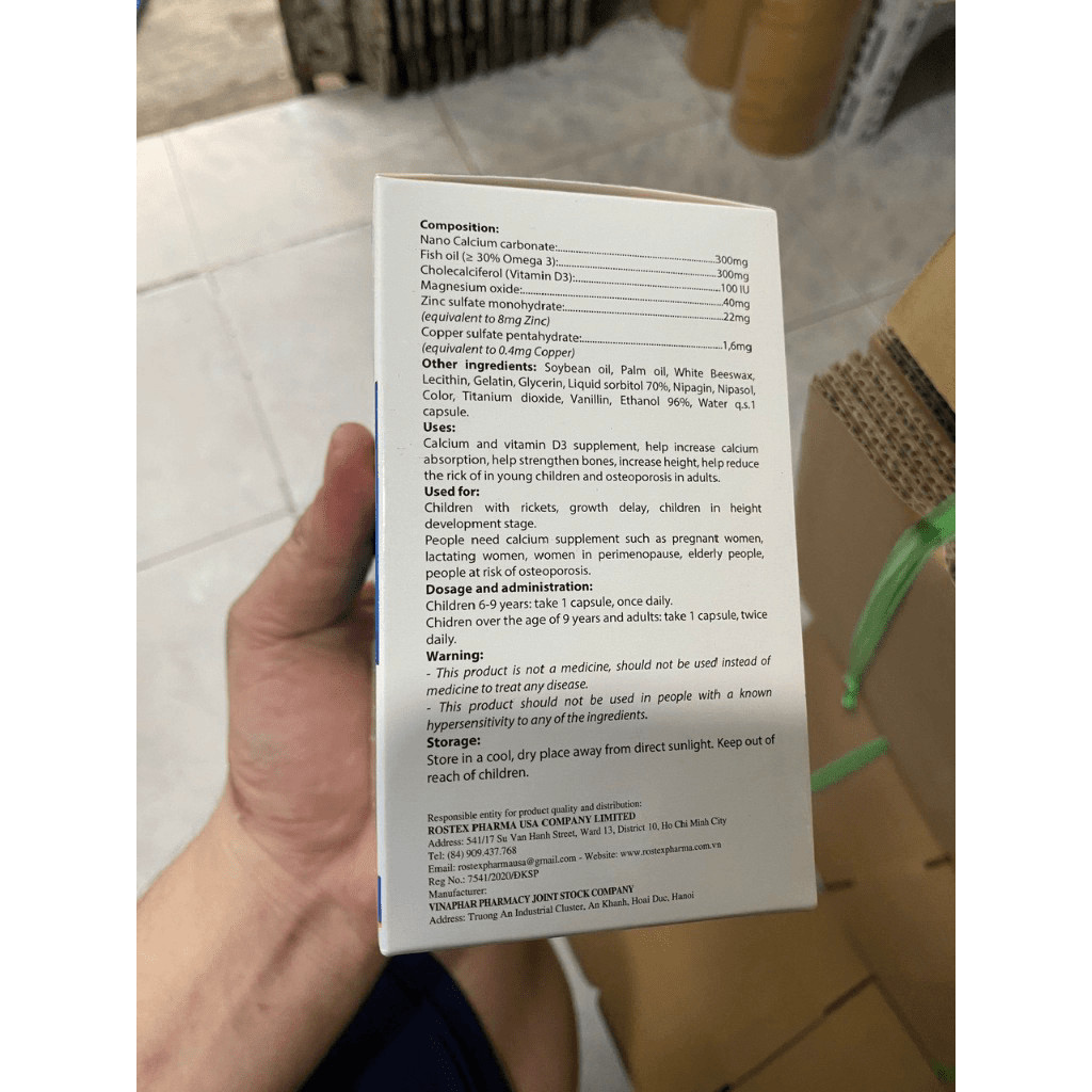 Liquid Calcium Nano bổ sung canxi Chống Còi Xương Loãng Xương kém phát triển, ngăn ngừa thoát hóa cho Xương chắc khỏe