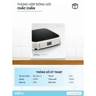 Bếp Từ Đơn Haatz HIS819 Công Suất 2100W Phù Hợp Nhiều Loại Nồi Chảo, Mặt Kính Ceramic Màn Hình Led - Gia Dụng Kim Thiên