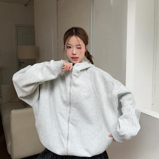 Hottrendy- Áo Hoodie Nỉ Kéo Cổ Cao YC1996 - Form Cánh Dơi, Áo Khoác Dây Kéo Thêu Tinh Tế tại Ngực