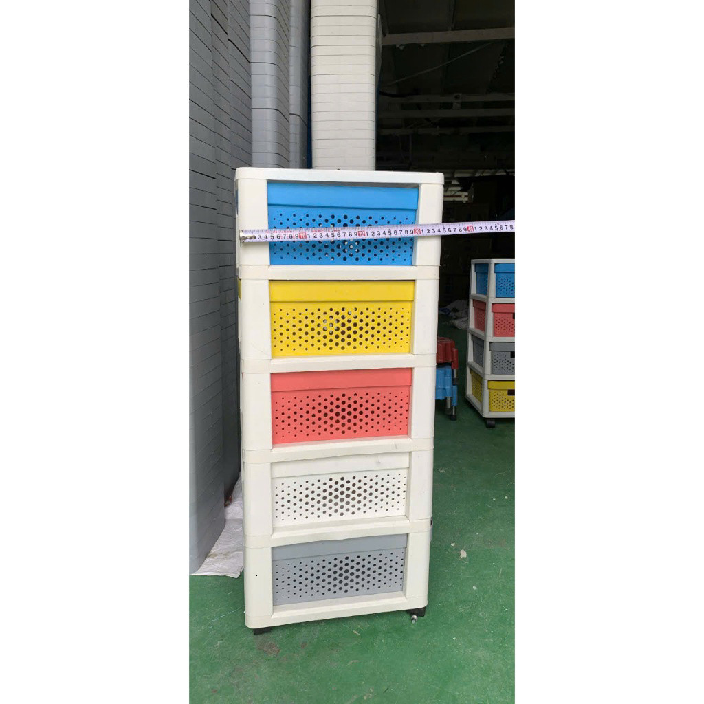 Kệ Tủ Nhựa Đa Năng 4/5 Tầng Có Bánh Xe, Rổ Lưới Thoát Khí Đựng Đồ Chơi, Quần Áo, Đồ Phòng Tắm/Bếp | Việt Nam