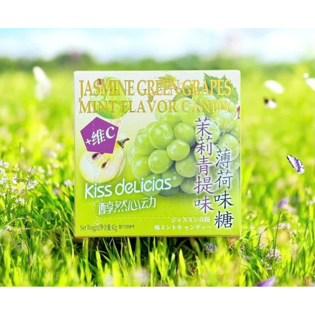 Kẹo Ngậm Bạc Hà Nhài Xanh Mát Lạnh, Kẹo Ngậm Thơm Miệng The Mát, Nội Địa Trung Quốc Combo 3 và 6 Gói
