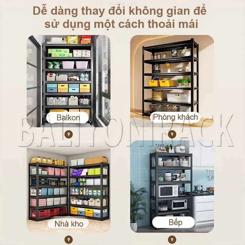 Mua kệ và nhận quà Bali Kệ Sắt Để Đồ Đa Năng Chịu Lực 1000kg 3/4/5 Tầng Không Cần Vít Chống Gỉ Ổn Định Cao Cấp | BigBuy360 - bigbuy360.vn