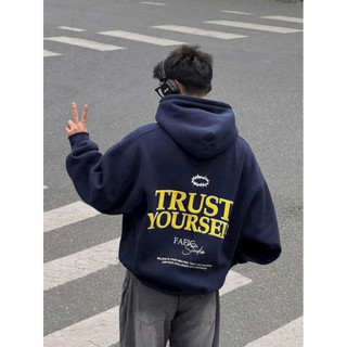 Hot Trendy- Hoodie Zip, Áo Khoác Boxy Nỉ Bông In Logo TRUST YOURSELF – Thời Trang Siêu Đẹp HoodieX