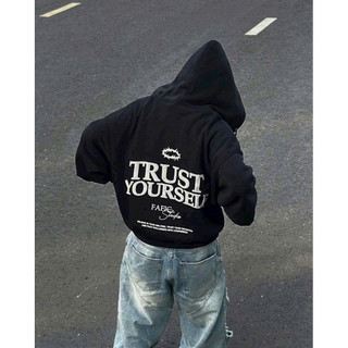 Hot Trendy- Hoodie Zip, Áo Khoác Boxy Nỉ Bông In Logo TRUST YOURSELF – Thời Trang Siêu Đẹp HoodieX