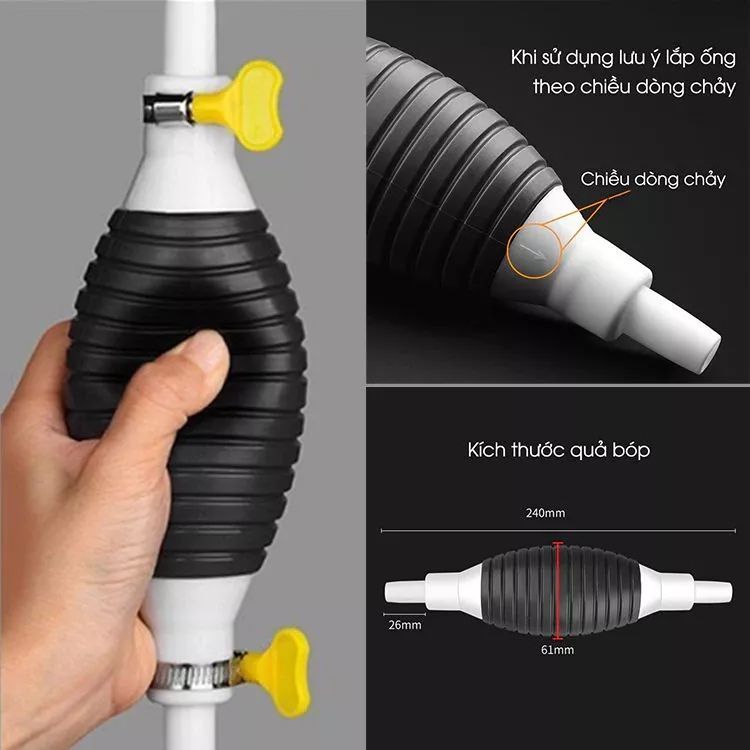 ỐNG HÚT XĂNG DẦU CHẤT LỎNG BÓP TAY DÀI 1M TIỆN LỢI - VÒI LẤY CHẤT LỎNG CAO CẤP - Hút Chất Lỏng Đa Năng