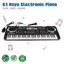 ĐÀN PIANO ĐIỆN TỬ KEYBOARD 61 PHÍM KÈM MIC+SẠC CHO BÉ , ĐÀN PIANO, ORGAN 6 BÀN PHÍM KÈM MIC 6 BÀI HÁT VÀ 16 TONE NHẠC