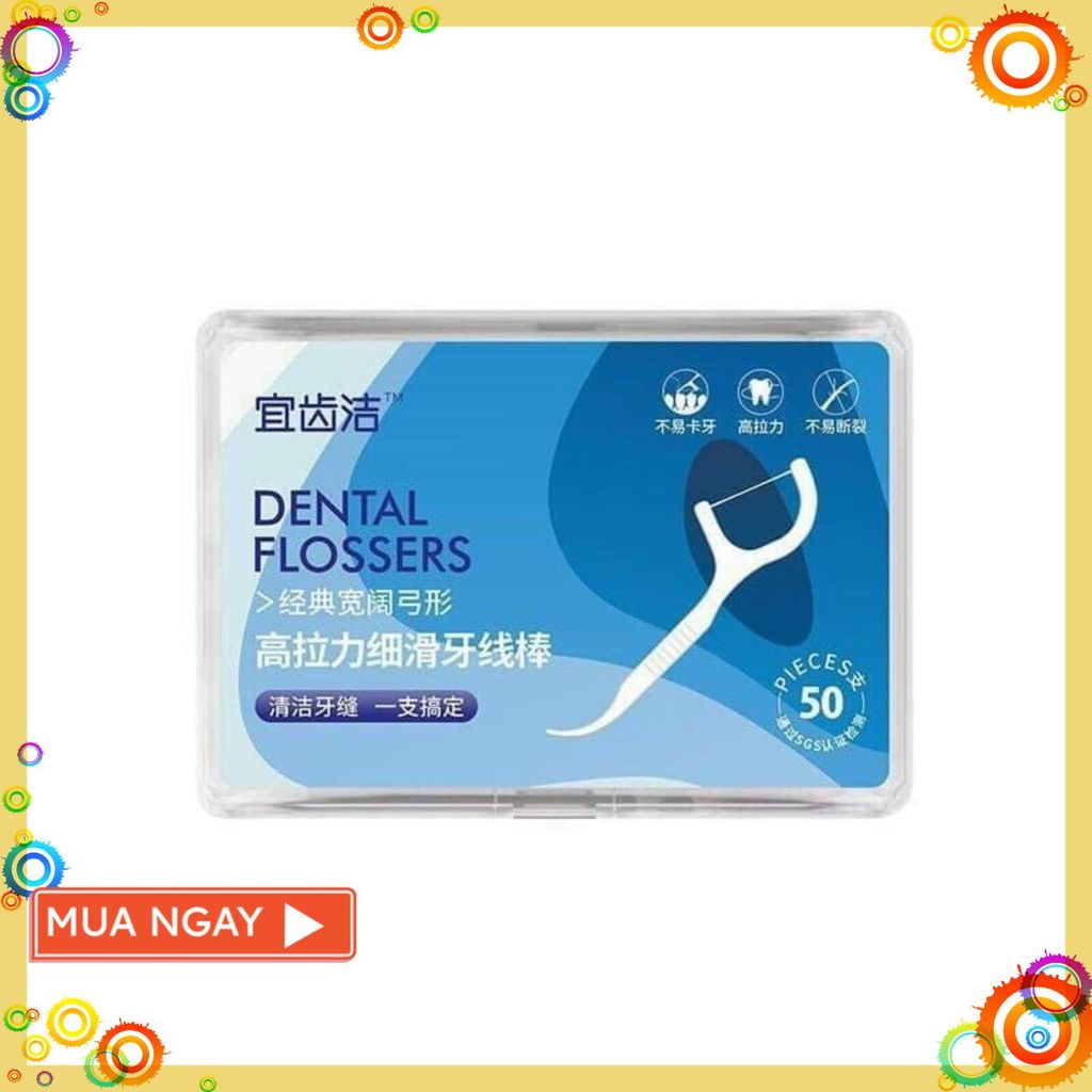 Combo 12 Hộp Tăm Chỉ Nha Khoa (600 Chiếc) Loại Sịn Nhất Dùng 1 Lần Hộp Ấn Tự Động Làm Sạch Tối Ưu