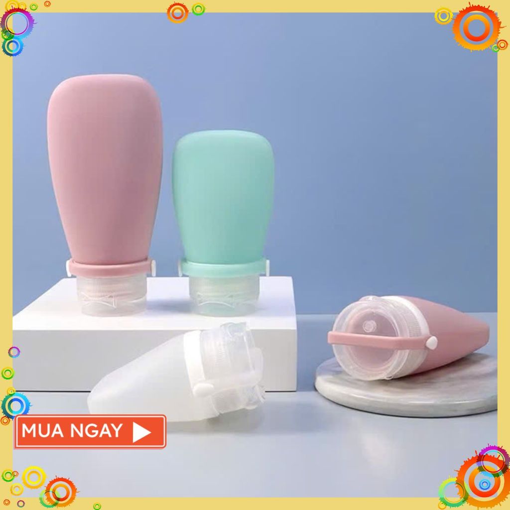 Set 3 Chai Chiết Dầu Gội/ Mỹ Phẩm Dạng Gel, BỘ 3 LỌ CHIẾT SILICON MỀM - LO CHIET MY PHAM