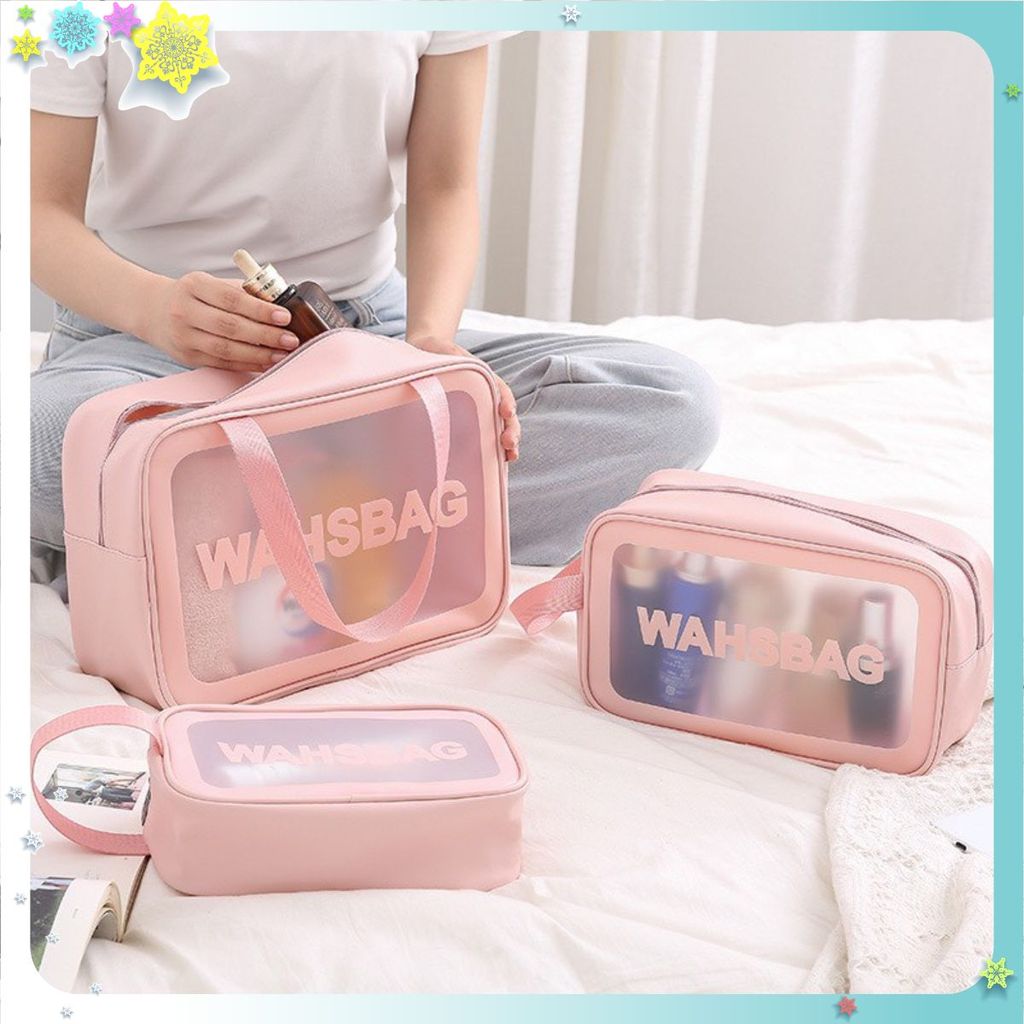 Bộ 3 Túi Đựng Mỹ Phẩm Washbag , Túi Đựng Đồ Dùng Trang Điểm Nhiều Kích Thước - WASHBAG