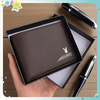 Ví Nam Hàng Hiệu Playboy Chất Da Đẹp Thời Trang Cao Cấp, Bóp Ví Da Pu Xịn Nhiều Ngăn Đẳng Cấp Nam Tính , Ví Nam Da Mềm