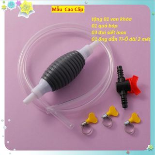 BƠM HÚT CHẤT LỎNG BÓP TAY KÈM DÂY 1M , BOM HUT CHAT LONG - Ống hút xăng dầu chất lỏng bóp tay Cao cấp dây dài tổng 1M