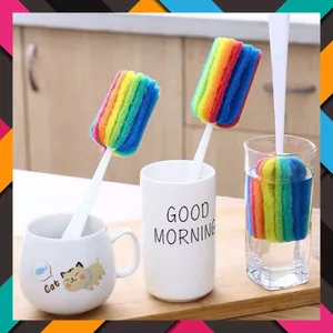 Cây cọ rửa ly cốc lọ hoa 7 màu , CÂY CỌ SẮC MÀU ĐA NĂNG - MÃ: CO6324