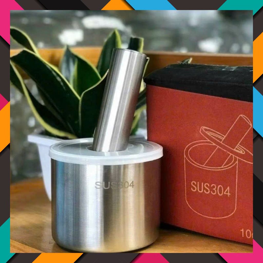 Set Cối Có Nắp Đậy Chống Bắn,Dụng Cụ Giã Gia Vị Nhà Bếp Tiện Lợi Mỗi Ngày - BỘ CỐI CHÀY GIÃ INOX 304 ĐA NĂNG