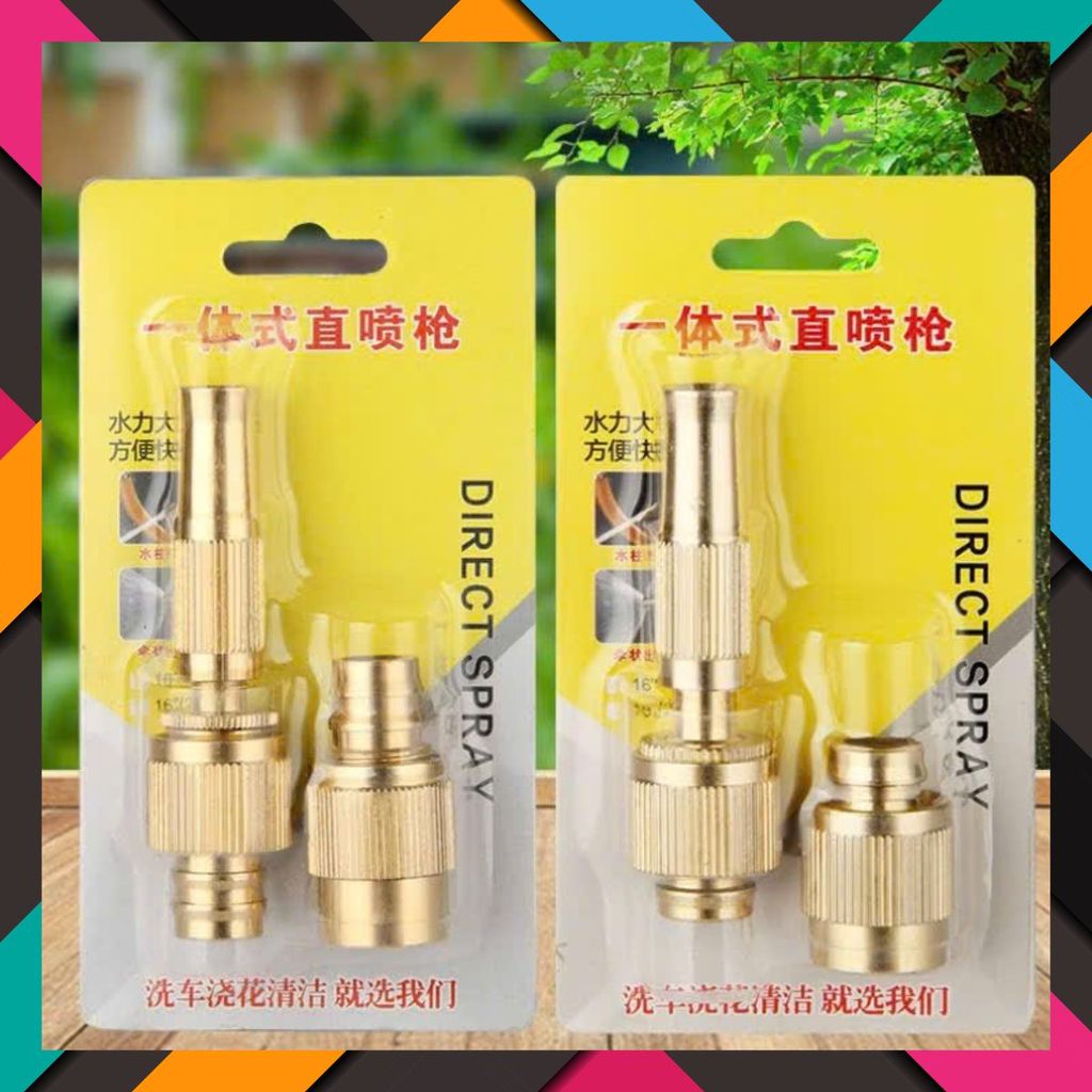Đầu Vòi Xịt Tăng Áp Tiết Kiệm Nước Combo 2/Món,Súng Xịt Nước Rửa Xe Chuyên Nghiệp - VÒI PHUN ÁP LỰC MẠNH DỄ DÀNG SỬ DỤNG