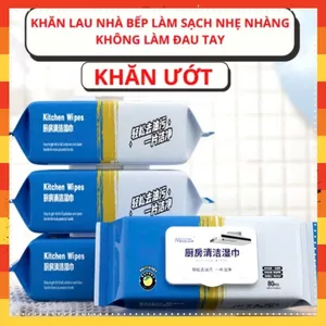 2 Bịch Khăn Giấy Ướt Lau Bếp,Khăn ướt lau bếp lau đồ gói 80 tờ, Gói Khăn Ướt Lau Bếp Đa Năng,Khăn Lau Bếp Xịn - KHAN LAU