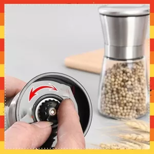 Lọ Xay Tiêu INOX, Cối Xay Tiêu, Hũ Xay Hạt Cầm Tay Siêu Nhanh Nắp Bằng Inox, Thủy Tinh, Lọ Say Tiêu