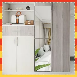 10 GƯƠNG DÁN TƯỜNG HÌNH VUÔNG 30X30CM - Gương Soi Chất Liệu Acrylic Gắn Dán Dễ Dàng,Gương Treo Dán Tường Chống Trầy Xước