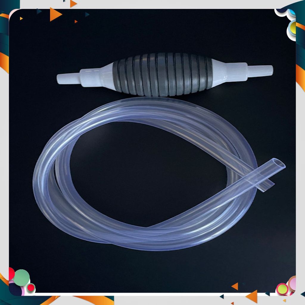 Ống Hút Xăng Dầu Chất Lỏng Bóp Tay Cao Cấp Dây Dài Tổng 1M - HÚT CHẤT LỎNG BÓP TAY