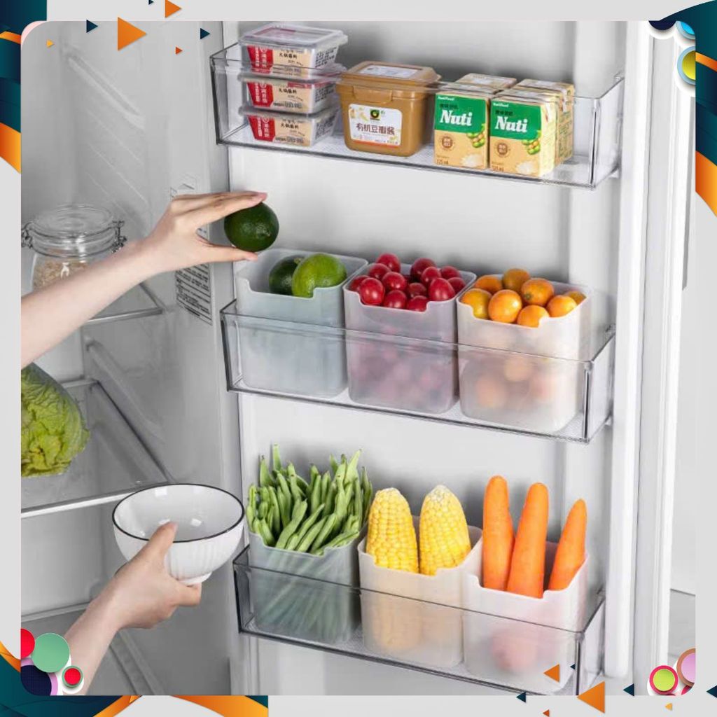 [COMBO 10] HỘP NHỰA BẢO QUẢN THỰC PHẨM KHÔNG CHIẾM DIỆN TÍCH - Hộp Nhựa Để Cánh Tủ Lạnh,Hộp Đựng Rau Củ Tủ Lạnh